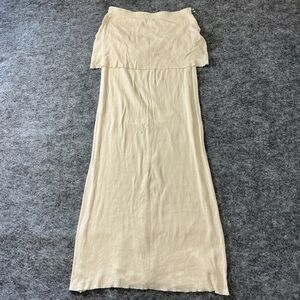 Mare Perpetua Strapless Ribbed Maxi Dress – Made in California Minimalist Size S
